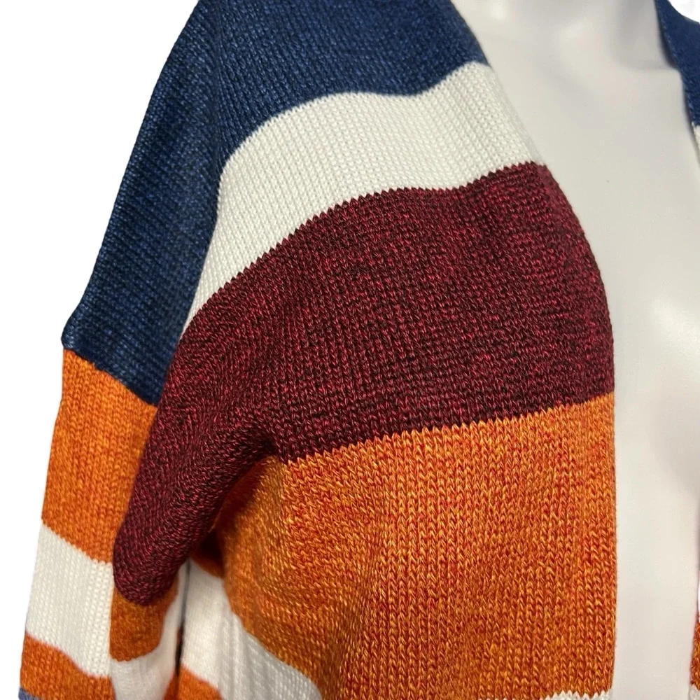 Ecowish NWT - Womens Colorful Open Sweater Duster Sz. MD/LG - Picture 2 of 5